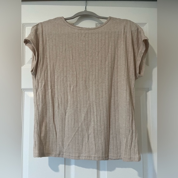 Beige Ribbed Lounge Set - Picture 5 of 6